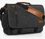 Estarer Laptop Messenger Bag 14-17.3 Inch Water-Resistance Canvas Shoulder Bag for Work College