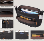 Estarer Laptop Messenger Bag 14-17.3 Inch Water-Resistance Canvas Shoulder Bag for Work College