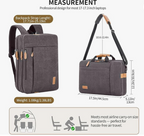 ESTARER 17-17.3 Inch Laptop Messenger Bag, Water Resistant 3 in 1 Convertible Backpack