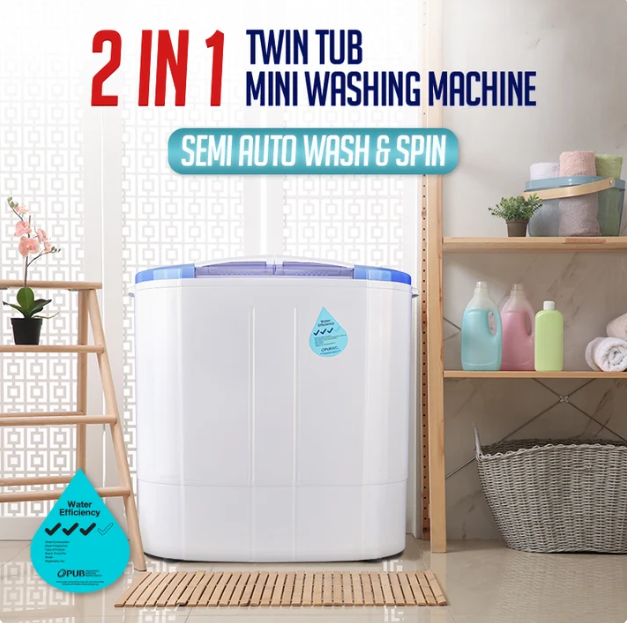 Power Pac PPW920 Washing Machine Mini White Purple
