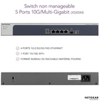 NETGEAR XS505M 5-Port 10GbE/Multi-Gigabit Unmanaged Switch with SFP+