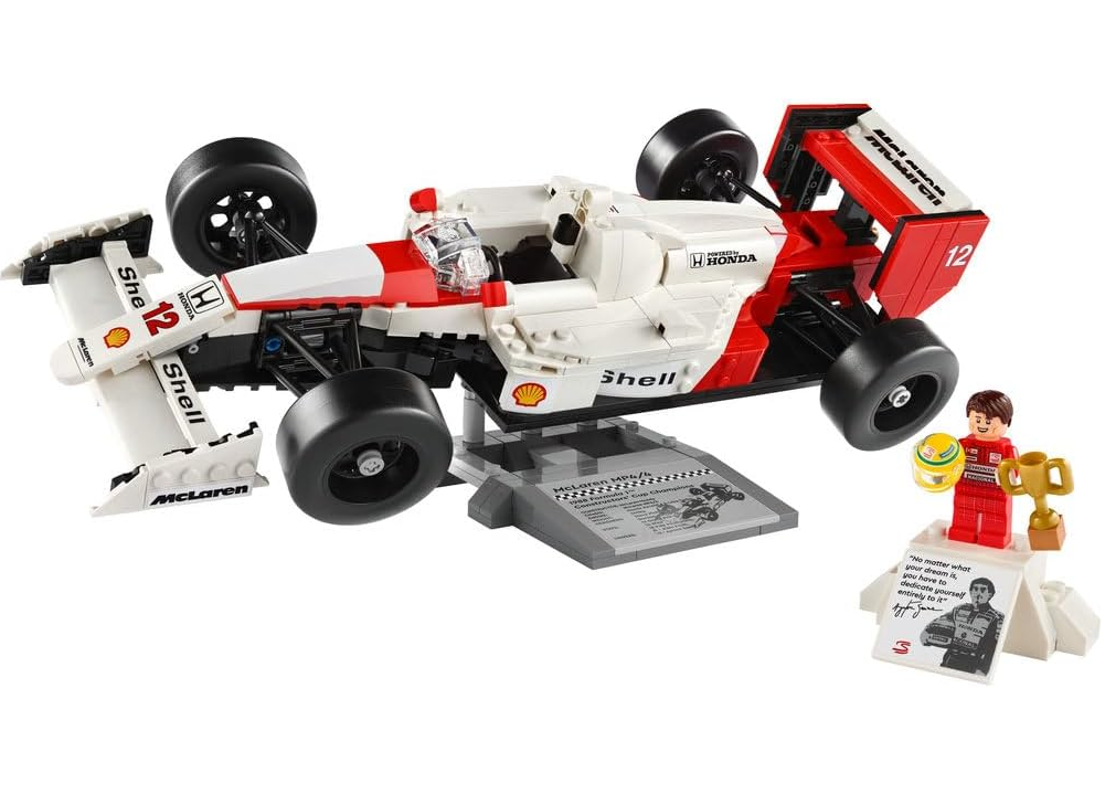 LEGO Icons McLaren MP4/4 & Ayrton Senna 10330 | F1 Race Car Model Kit for Adults, Race Driver Minifigure, Desk Decor, Gift for Motorsport Fans, 693 Pieces