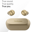 Technics EAH-AZ100E-N Wireless Earbuds with Noise Cancelling, Bluetooth Multipoint, Voice Focus AI, Comfortable In-Ear Earbuds, Champagne Gold