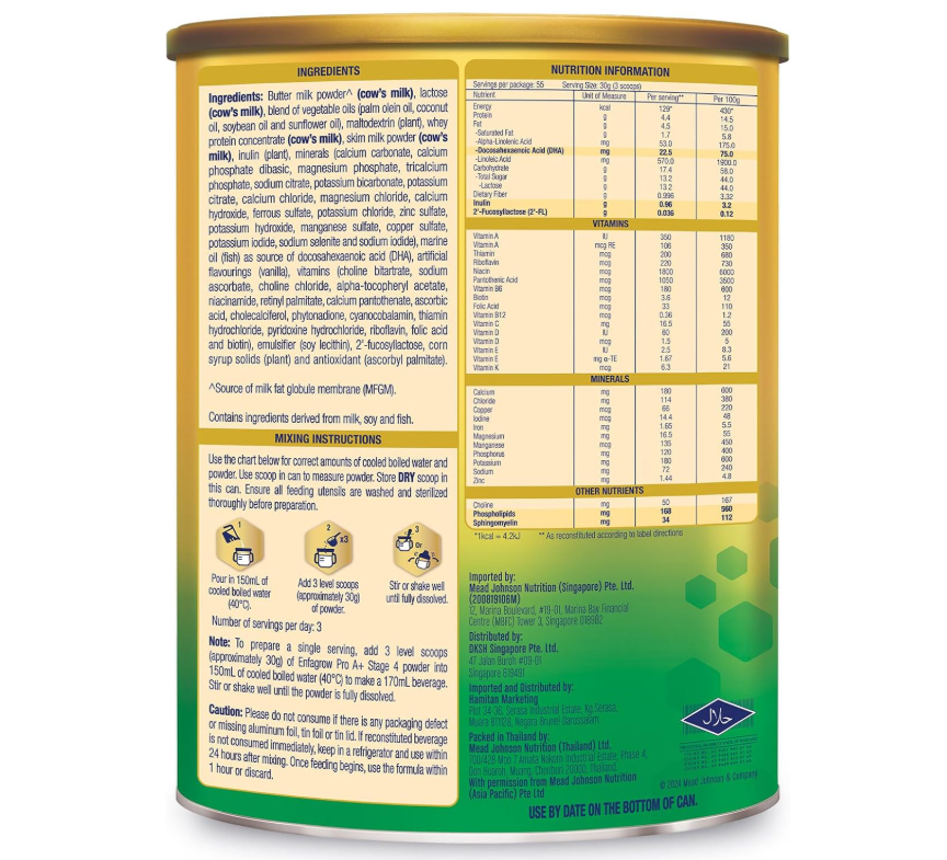 Enfagrow Pro A+ Stage 4 Milk Powder Formula for Children DHA+ (4-6Y) 1.65kg