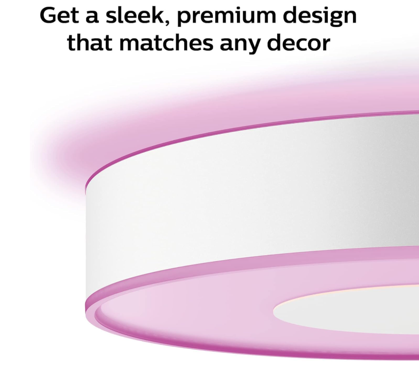 Philips Hue Xamento White and Color Ambience large ceiling light ,Waterproof, Smart Ceiling Light, black