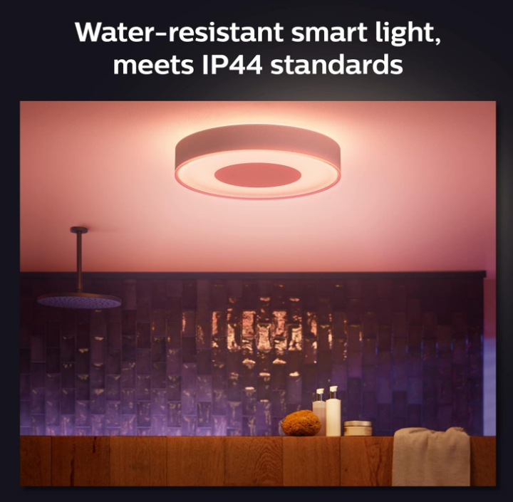 Philips Hue Xamento White and Color Ambience large ceiling light ,Waterproof, Smart Ceiling Light, black