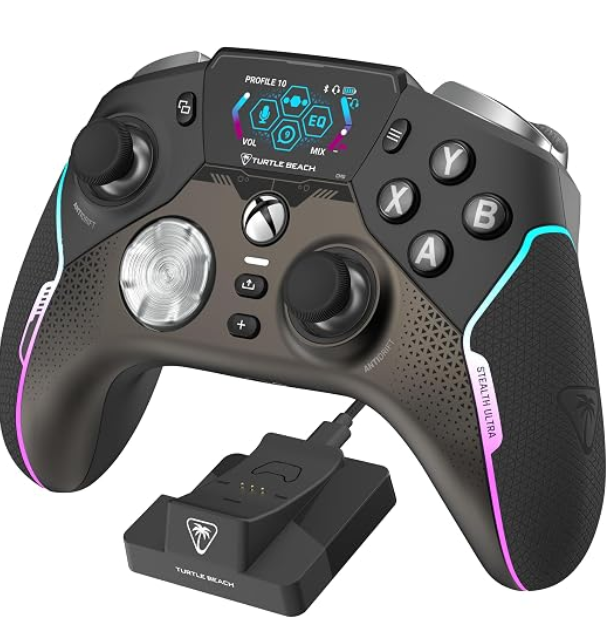 Turtle Beach Stealth Ultra Wireless Controller with Rapid Charge Dock for PC/X-Box and Smart TVs, Black
