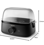 Philips 3000 Series HD9137/91 - Egg Cooker, 400W, Different Cooking Levels, Family Size, Black