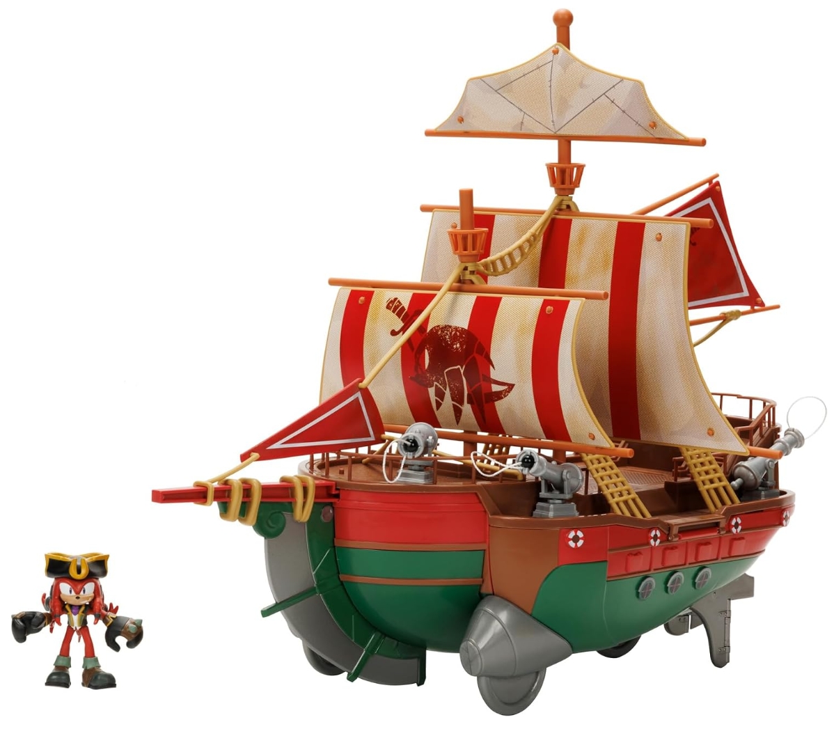 Sonic The Hedgehog Prime Pirate Ship Playset, 2.5"