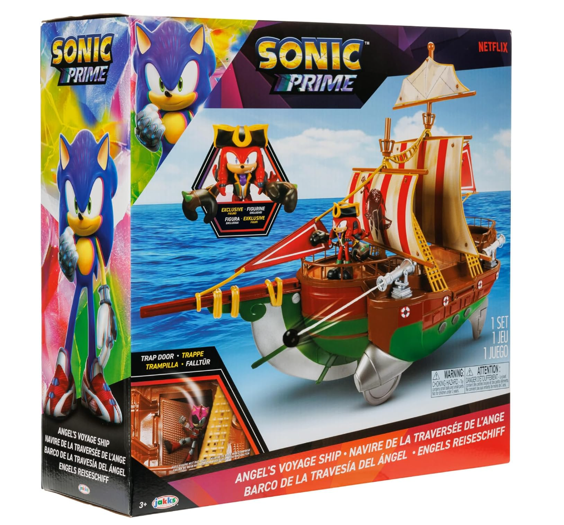 Sonic The Hedgehog Prime Pirate Ship Playset, 2.5"