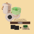 White Magic Eco Basics Compost Kitchen Waste Bin - 4L - Pebble