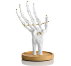 UK Skeleton Hand Ring Holder & Jewelry Stand Earring Organizer & Necklace Holder For Gothic Decor Halloween Decorations & Bedroom Accessories Bracelet Holder & Jewelry Organizer White