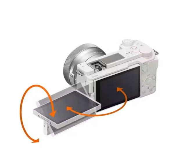 Sony ZV-E10 II Vlog Mirrorless Camera Body + 16-50mm Power Zoom Lens ,White With Wireless remote commander