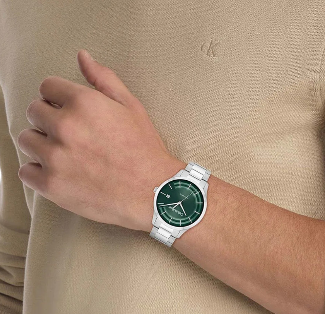 CALVIN KLEIN CK.35.4.1.14.04.0416 Watch Iconic Automatic Mens Watch Green Dial Secondary image