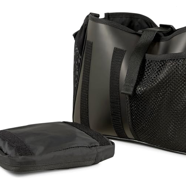 PUMA 07850101 Women's Active Organizer Grip Bag, Puma Black/Bright Gold