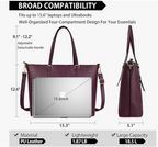 Laptop Tote Bag for Women 15.6 Inch Leather Computer Laptop Bag Office Work Bag