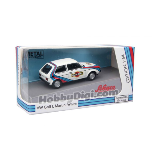 Schuco 1:64 Hong Kong Special Edition Diecast Model Car - VW Golf I Martini White