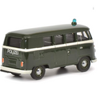 Schuco 452015400 VW T1 Bus Police 1:64, Dark Green, White, Scale