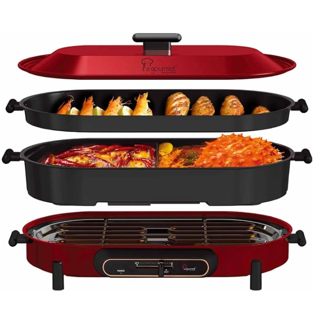 La Gourmet LGELFE409768 Flame Multi Cooker Hotpot Grill