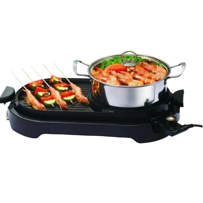 Toyomi BBQ5930 BBQ Grill Pan With Steamboat