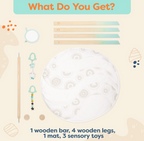 B. toys B. WOODEN BABY PLAY GYM AND MAT