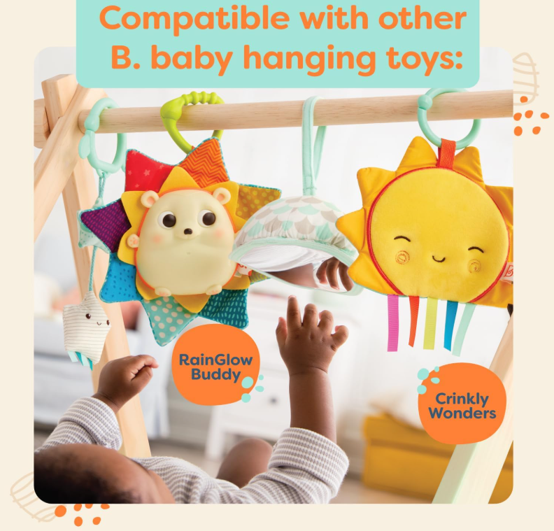 B. toys B. WOODEN BABY PLAY GYM AND MAT