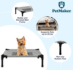 Petmaker Elevated Dog Bed – 24.5x18.5 Portable Bed for Pets with Non-Slip Feet – Indoor/Outdoor Dog Cot or Puppy Bed for Pets up to 25lbs by (Green)