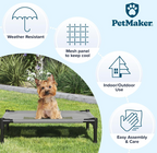 Petmaker Elevated Dog Bed – 24.5x18.5 Portable Bed for Pets with Non-Slip Feet – Indoor/Outdoor Dog Cot or Puppy Bed for Pets up to 25lbs by (Green)