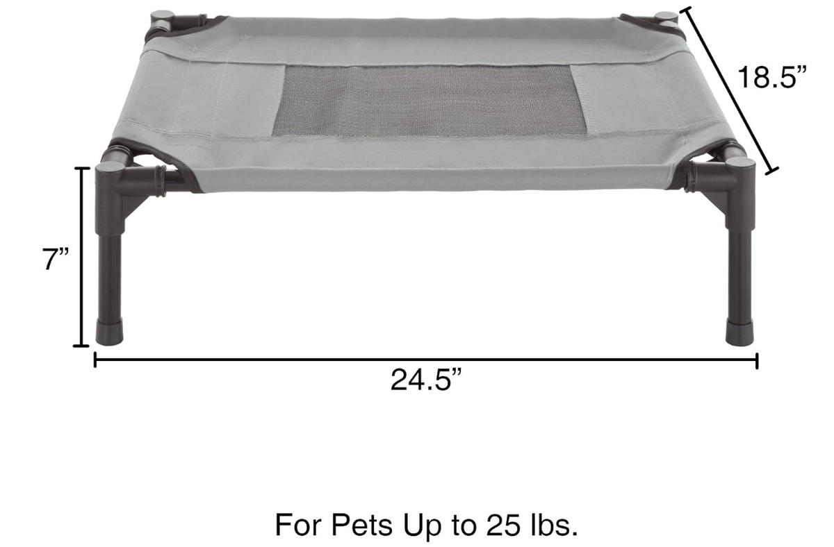 Petmaker Elevated Dog Bed – 24.5x18.5 Portable Bed for Pets with Non-Slip Feet – Indoor/Outdoor Dog Cot or Puppy Bed for Pets up to 25lbs by (Green)