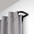 Umbra Twilight ¾” Double Black Out Window Curtain Rod, 28 to 48”– Wrap Around Adjustable Double Curtain Rod for Blackout Curtains, Bronze