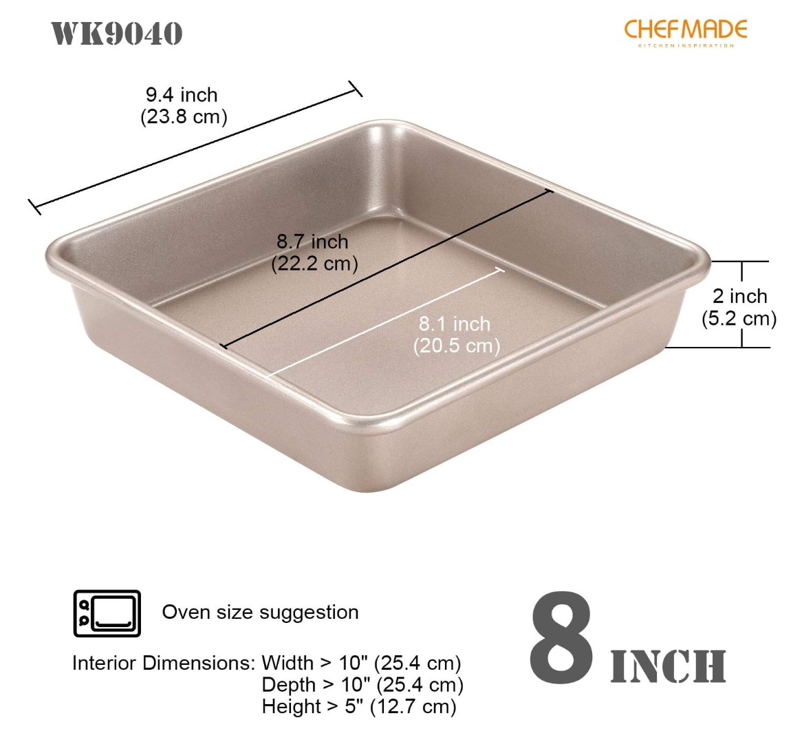 CHEFMADE 9-Inch Square Cake Pan, Non-Stick Deep Dish Bakeware for Oven Baking Secondary image