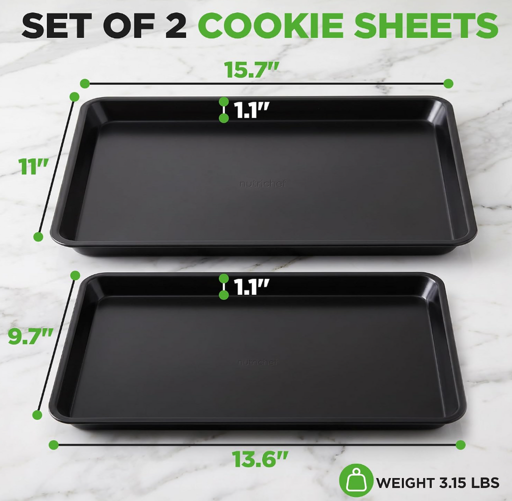 NUTRICHEF 2934/NC2TRBL BAKING SHEET PAN-2CT/BLACK
