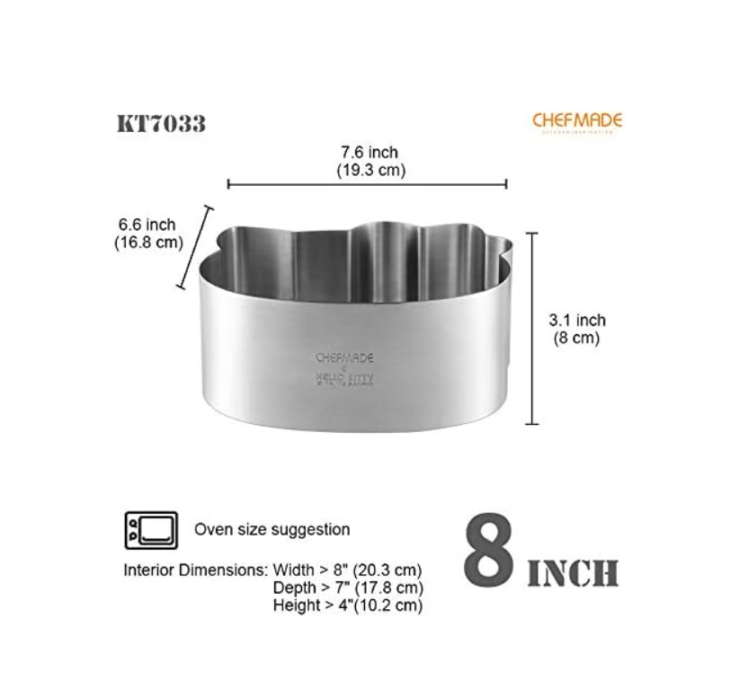 CHEFMADE KT7033E Hello Kitty Mousse Ring, 6" Secondary image