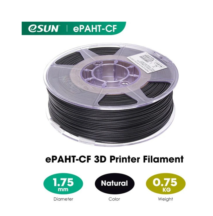 eSun ePAHT-CF  1.75mm Filament 0.75kg-Black