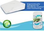 7.5 Inch Bed Wedge Pillow for Acid Reflux, 1.5 Inch Memory Foam Top with Bamboo Cover, 25" W x 26" L x 7.5" H, White