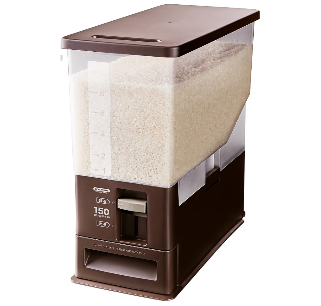 Asvel 7503-BRW Unix Measure Rice Stocker 12, 12kg Brown