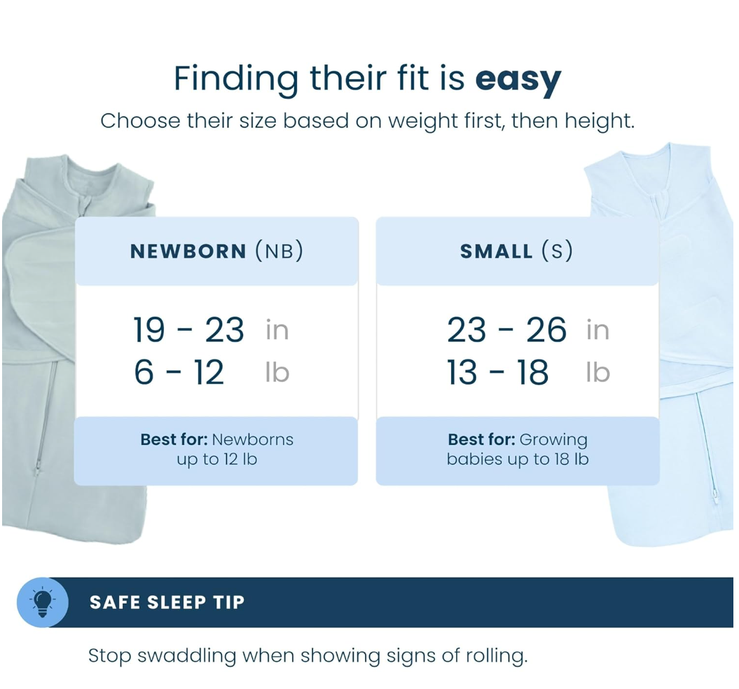 HALO SleepSack Swaddle | Cotton | 1.5 TOG | 68-75°F | 13-18 lbs | 3-6 MTHS |Zebra