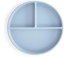 Mushie Silicone Suction Plate, Powder Blue