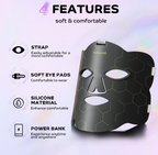Hottoerak Red Light Therapy for Face, Portable and Soft LED Face Mask Light Therapy
