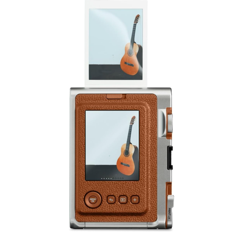 Fujifilm instax mini EVO Hybrid camera and smartphone printer, BROWN