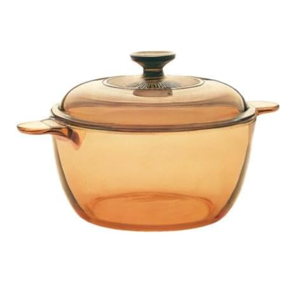 Visions 1.5 Litre Glass Cookpot with Glass Cover, Brown Main image