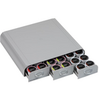 Mind Reader 'Anchor' Triple Drawer K-Cup Dolce Gusto, Cbtl, Single Serve Coffee Pod Holder 12.87 X 13.46 X 2.87 Tray6-Gry
