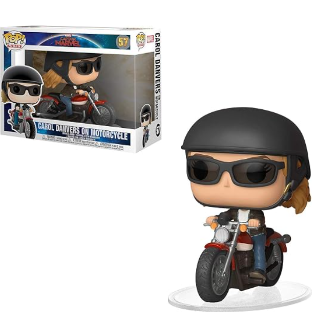 Rides Captain Marvel 57 Carol Danvers on Motorcycle