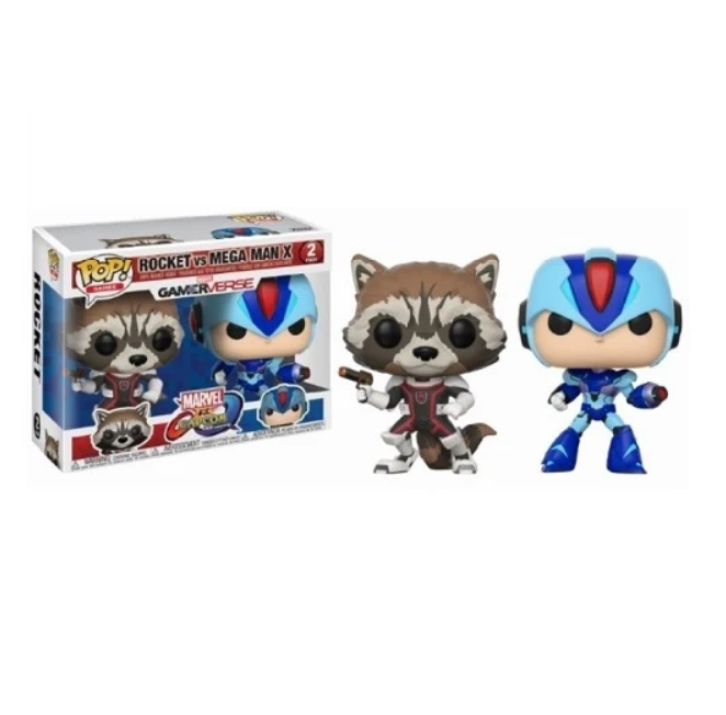 Rocket Vs Mega Man X 2 Pack Funko POP Games Anime Figure Figurine Statue