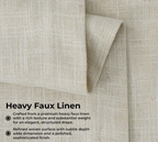 HPD Half Price Drapes FHLCH-VET200210-120 Linen Curtain 1 Panel Cream
