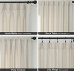 HPD Half Price Drapes FHLCH-VET200210-120 Linen Curtain 1 Panel Cream
