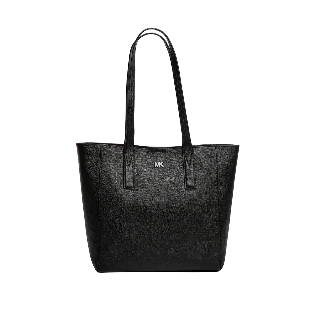 Michael Kors Junie Pebbled Leather Tote Bag Medium Black