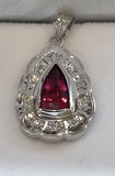 Pendant-Pt900 Rubelite Diamond