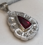 Pendant-Pt900 Rubelite Diamond