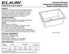 Elkay ELGU2522WH0 UnderMount Single Bowl Kitchen Sink